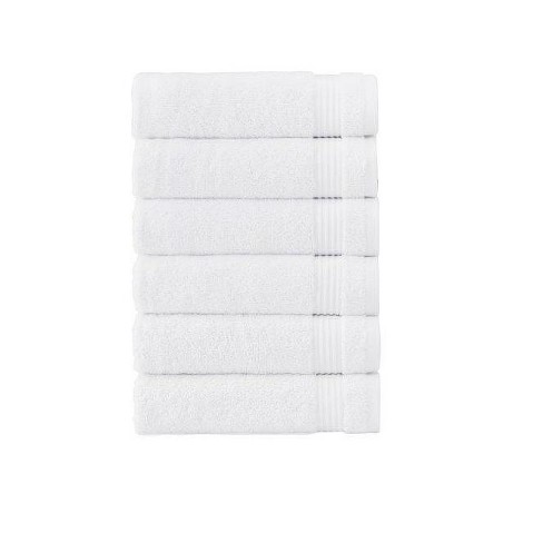 Set of 6 Hand Towels 100% Cotton Large Hand/Salon Towels Set (6-Pack, 16x27  inches) Beige