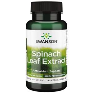 Swanson Dietary Supplements Spinach Leaf Extract 650 mg 60 Veg Caps. - 1 of 2