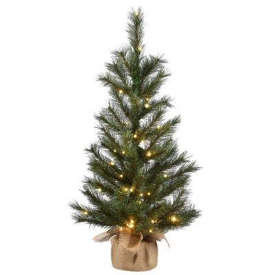 National Tree Company 3 Ft. Frosted Ontario Pine Tree With Battery ...