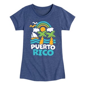 Girls' - Instant Message - Puerto Rico Fitted Short Sleeve Graphic T-Shirt - 1 of 4