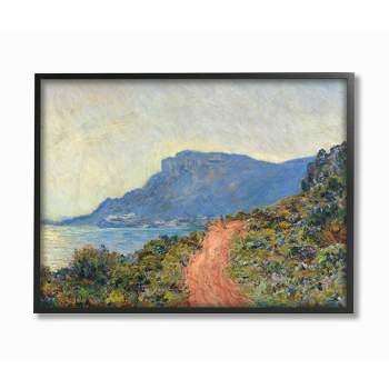 Stupell Industries Cliff Road Ocean Mountain Landscape Monet Classic Painting