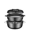 Bruntmor Pre Seasoned Cast Iron 7 Piece Bundle Kitchen Cooking Or Camping Cooking Set, Black - image 3 of 4