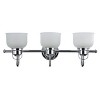 Chloe Lighting Lucie Industrial-Style 3 Light Chrome Finish Bath Vanity Wall Fixture White Frosted Prismatic Glass 25" Wide - 2 of 4
