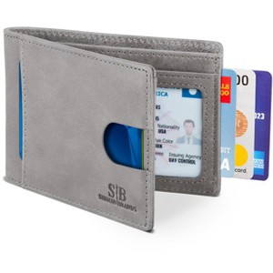 Generic RFID Blocking Slim Bifold Genuine Leather Thin Minimalist Front Pocket Wallets - 1 of 4