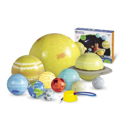 Learning Resources Giant Inflatable Solar System Set, Astronomy for Kids, 12 Pieces, 8 Planets, Grades K+