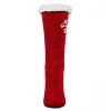 Memoi Women's Sweet Snowflake Tufted Top Plush Lined Slipper Socks Red 9-11 - 2 of 3