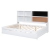NicBex Full Sized Daybed Multifunctional Daybed with Storage, Twin Day bed with Trundle, Storage Cabinets and USB Charging for Living Rooms, White - 4 of 4