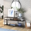 55" Black Metal TV Stand with Metal Shelves - Henn&Hart - 2 of 4