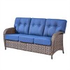 Gymojoy Outdoor Patio Couch PE Wicker 3-Seat Rattan Sofa - 3 of 4