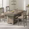 Garvee Counter Height Dining Table for 4-6, Farmhouse Wood Dining Table with 2 Drawer Deep Wine Rack, Kitchen Island with 3 Shelves - 3 of 4