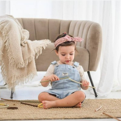 Edushape Click & Weave Fäden – 12 Stück, Boho Chic Farben, Fördert Feinmotorik