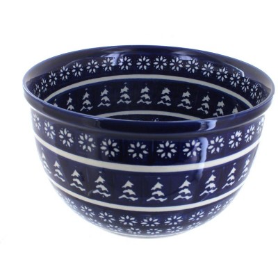 Blue Rose Polish Pottery Winter Nights Medium Mixing Bowl