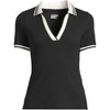 Lands' End Women's Short Sleeve Wide Rib Polo - 3 of 3