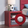 NicBex Metal Nightstand with 2 Open Storage Compartment,Bedside Table with USB Ports for Bedroom,Living Room - 2 of 4