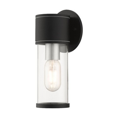 Livex Lighting Atlantic 1 - Light Wall Light in  Textured Black/Antique Silver
