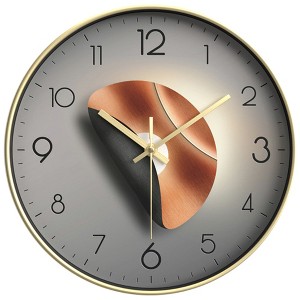 REGALWOVEN Modern Plastic Exquisite Battery Powered Silent Wall Clock 12 x 12 x 1.6 Inches - 1 of 4