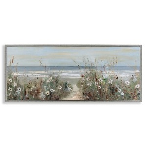 Stupell Industries Wildflower Coastline Beach Path Framed Giclee Art - 1 of 4