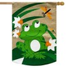 Happy Frog Burlap Summer House Flag 28" x 40" Briarwood Lane - 2 of 4