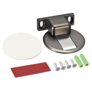 Unique Bargains Zinc Alloy Magnetic Door Stop with Self Adhesive and Screw Mount - 1 of 4