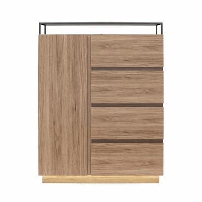 RealRooms Devon 4-Drawer Dresser with Door