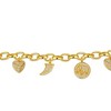 Guili Charming 14K Yellow Gold Plated Adjustable Bracelet with Cubic Zirconia Tusk, Elephant & Heart Dangle Charms – Elegant Jewelry for Any Occasion - 3 of 3