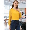 INSPIRE CHIC Women's Chiffon Semi Sheer Keyhole Neck Elegant Work Blouse - 2 of 4