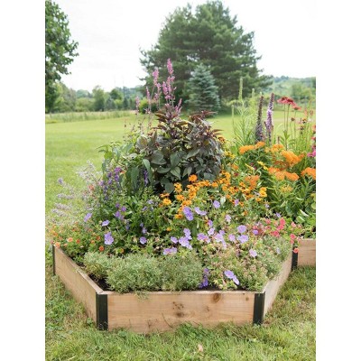 Gardener’s Supply Company Pollinator Garden Bed Elevated Cedar Planter Box | Heavy Duty Hexagon Shape w/ Aluminum Corners for Outdoor Plants & Flower