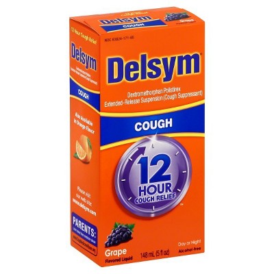 Delsym Cough Relief Liquid - Grape - 5 fl oz