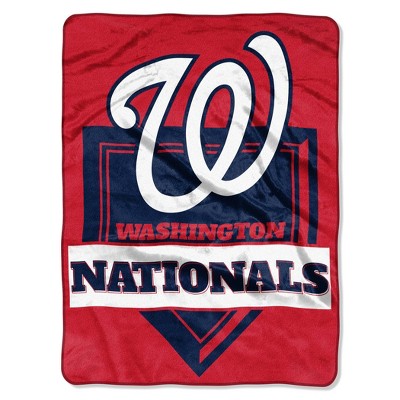 MLB Washington Nationals Home Plate Raschel Throw Blanket