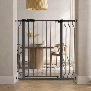 BalanceFrom Walk Thru Safety Gate for Baby and Pets, Doorways, Stairways, Hallways, Fits 29.1-38.5 Inch Openings, 36 Inch Height, Graphite - 1 of 4