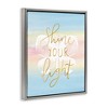 Stupell Industries Shine Your Light Black Framed Floater Canvas Wall Art - 3 of 4