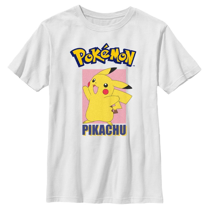 Boy's Pokemon Pikachu Portrait T-Shirt, 1 of 5