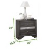 NicBex Wood Nightstand,Bedside Tables with 2 Drawers and 1 Small Drawer for Bedroom,Living Room - 3 of 4