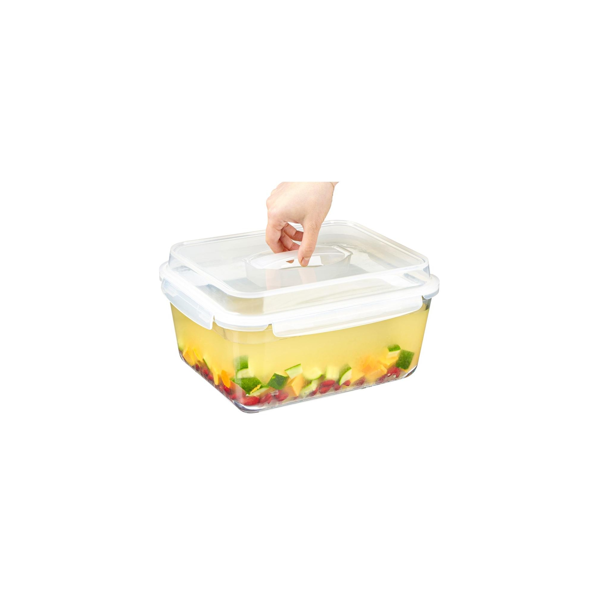 Le'raze 6.5L Extra Large High Borosilicate Glass Food Storage Container with Airtight Lid.