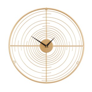 20"x20" Metal Open Frame Swirl Wall Clock Gold - Olivia & May - 1 of 4