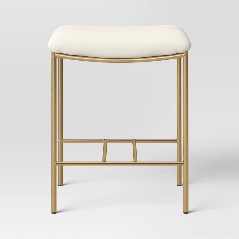 Orion Luxe Backless Counter Height Barstool with Brass Legs - Threshold™, 4 of 7