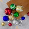 Northlight 39ct Red and Blue Shatterproof 2-Finish Christmas Ball Ornaments 4" (100mm) - 2 of 4