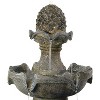 Sunnydaze Outdoor Backyard Polyresin Solar Powered 2-Tier Pineapple Top Water Fountain Feature - 33" - image 3 of 4