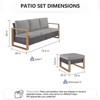 Gymojoy 3 Pieces Outdoor Patio Sofa Chair Ottoman Wicker Rattan Sofa Ottoman Set - 2 of 4