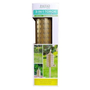 Patio Essentials 15.75" Classic Die Cut Metal Outdoor Torch Gold - 1 of 2