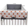 Bacati - Playful Fox Crib Rail Guard Covers set of 2 Orange/Gray - image 3 of 4