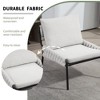 Zeus & Ruta Modern Accent Lounge Chair with Soft Cushioned Seat, Backrest and Metal Frame - 4 of 4
