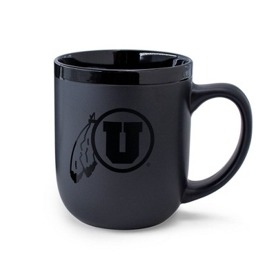 NCAA Utah Utes 12oz Ceramic Coffee Mug - Black