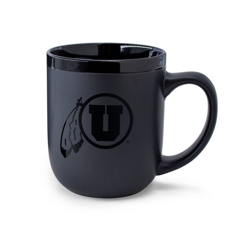 NCAA Utah Utes 12oz Ceramic Coffee Mug - Black, 1 of 4