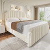 Velvet Bed Frame, 50.2" Tall Headboard & Footboard, Upholstered Platform Bed Frame with Nailhead Trim, No Box Spring Needed - 4 of 4