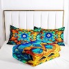 Acoinel 3 Pcs Vibrant Mandala Comforter Set with 2 Pillowcases, Green - 2 of 4