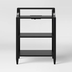 Fairmont Metal Nightstand With Charging Black Threshold Target