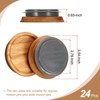 Unique Bargains Wooden Wide Mouth Mason Jar Lids with Airtight Silicone Seal 24 Pcs - 2 of 4