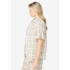 Woman Within Women's Plus Size Short-Sleeve Button Down Seersucker Shirt - 4 of 4