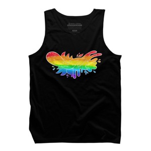 Adult Design By Humans Pride Rainbow Doodle By Maricalvente Tank Top - 1 of 2